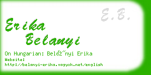 erika belanyi business card